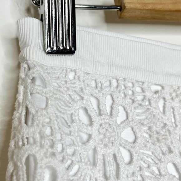 Ann Taylor Daisy Floral Lace Skirt White Womens 4 Flower Power Hippie Y2K - Picture 2 of 6